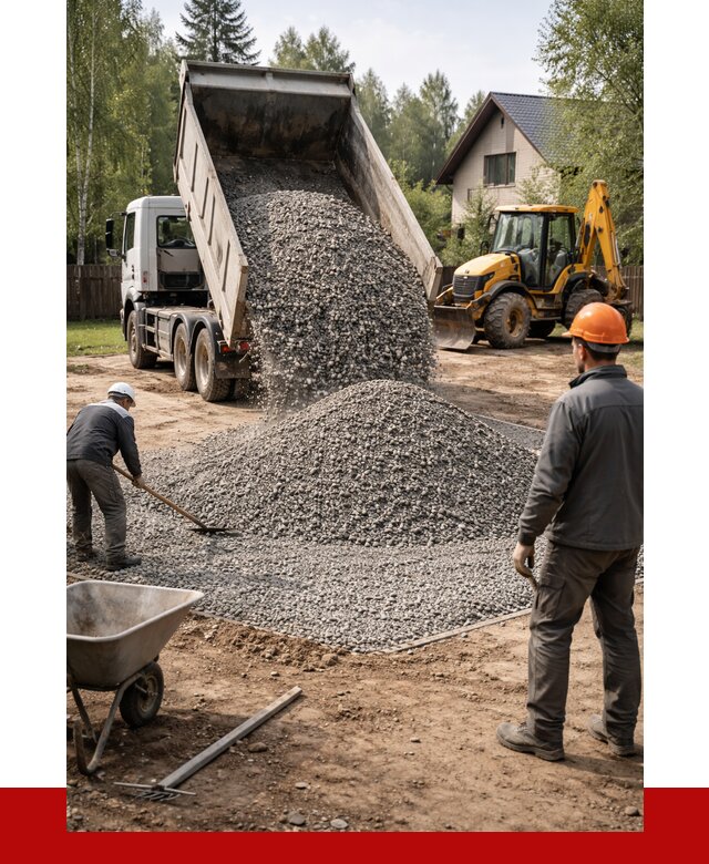 Отсыпка участка щебнем в Беслане от 6582 р. ПРОНЕРУДБсл