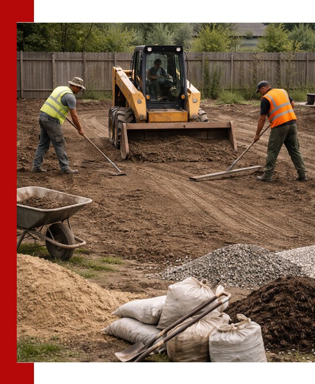 Выравнивание участка под строительство и благоустройство в Беслане