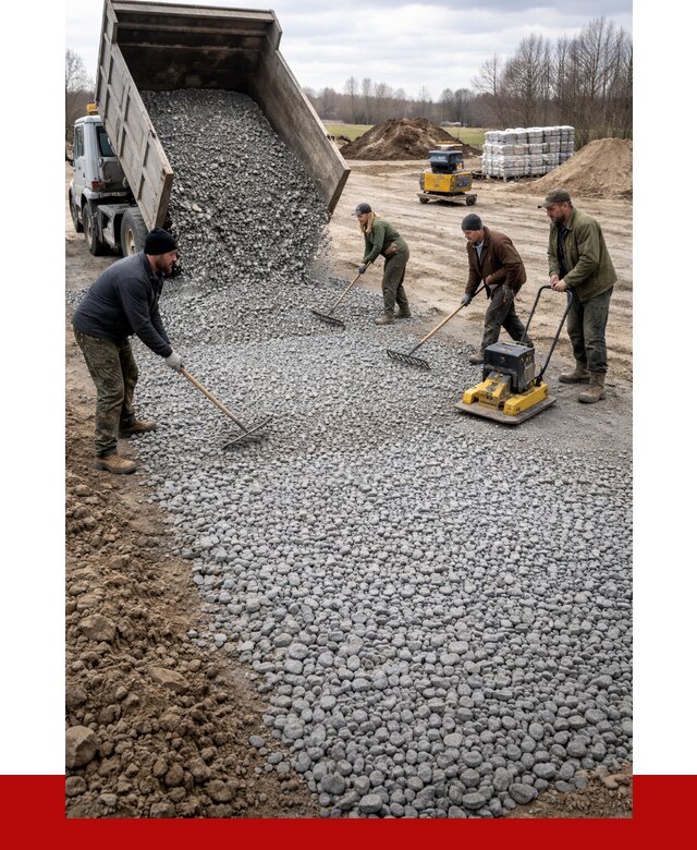 Устройство щебеночной подушки в Беслане от 4557 р. ПРОНЕРУДБсл